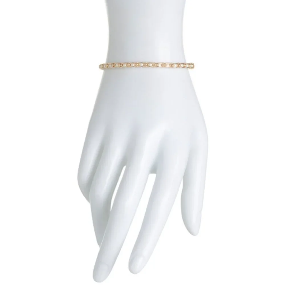 MIA FIORE Made In Italy 14kt Gold Plated Pearl Cage Bolo Bracelet